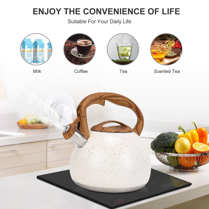 Tea Kettle, Vegoran 100 OZ / 3 Liter Whistling Tea