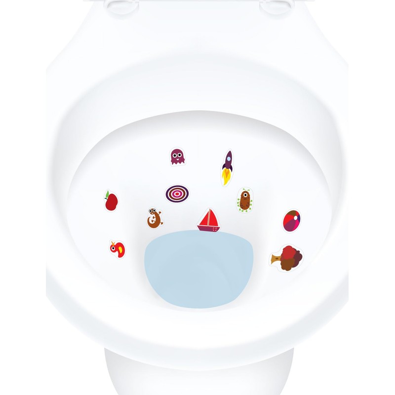 Colour Changing Toilet Target Stickers Kids Pack with Sticker Applicator