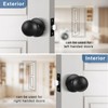 Knobonly 5 Pack Keyless Indoor Door Knob, Matte Black Passage