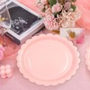 LDFDRT 7 inch Pink Paper Plates 50 Pcs Dessert Plates