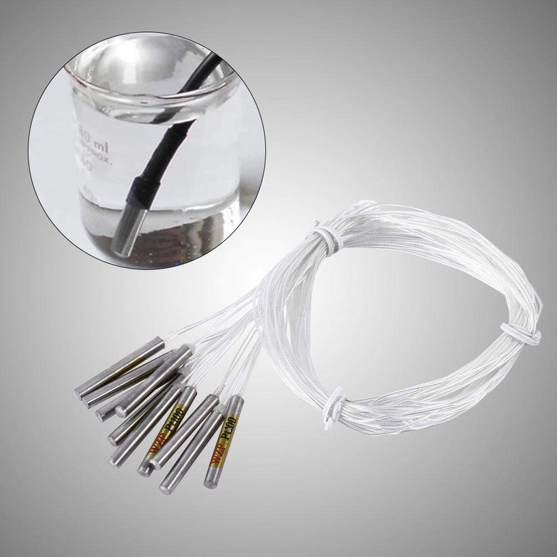 PT100 Probe, 10pcs PT100 Platinum Resister Waterproof Temperature Sensor temp