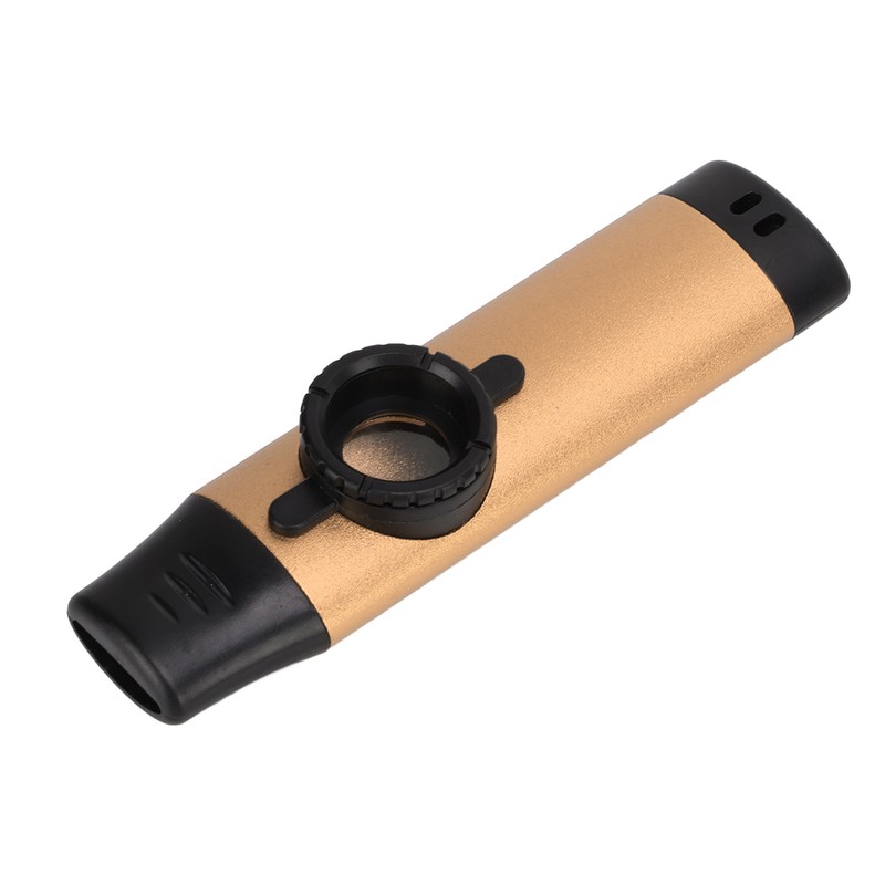 Metal Kazoo Resin Mouthpiece Adjustable Tightness Wind Instrument with Flute