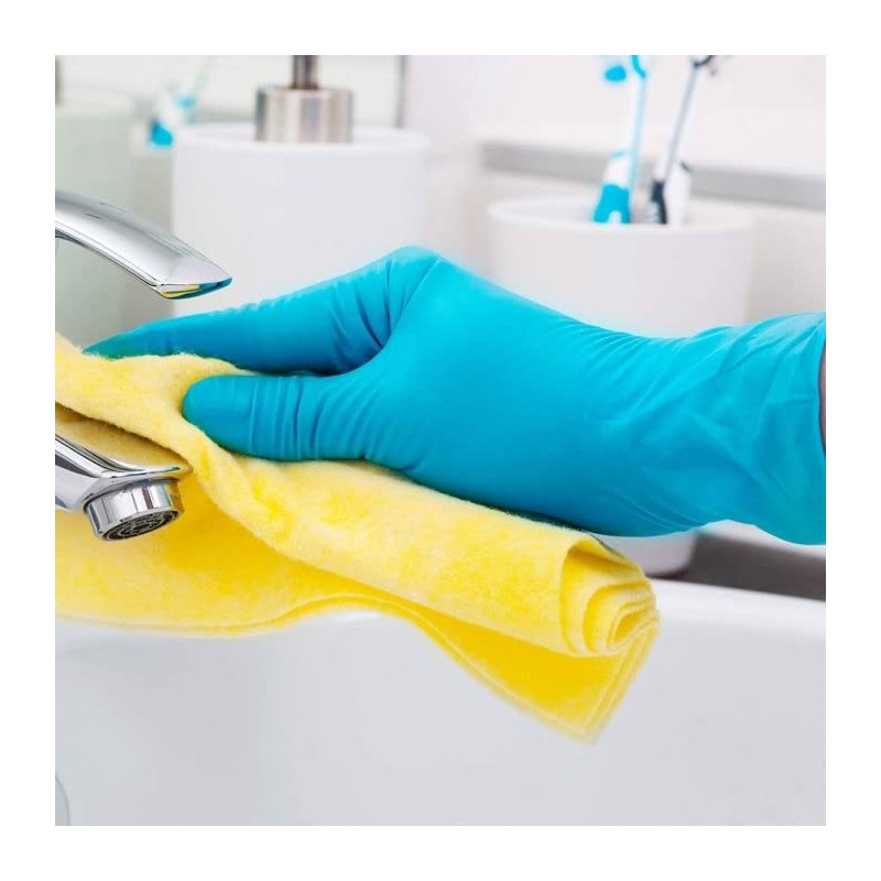 Basic Medical Blue Nitrile Exam Gloves - Latex-Free & Powder-Free