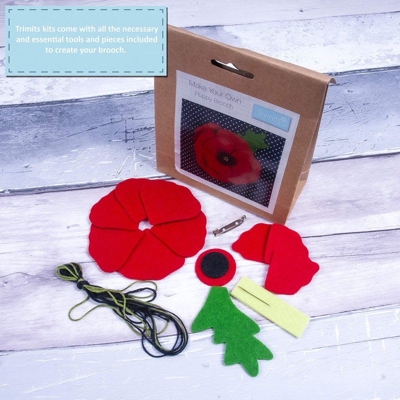Trimits Felt Decoration Kits, 8.5 x 11.5cm, Daffodil Brooch