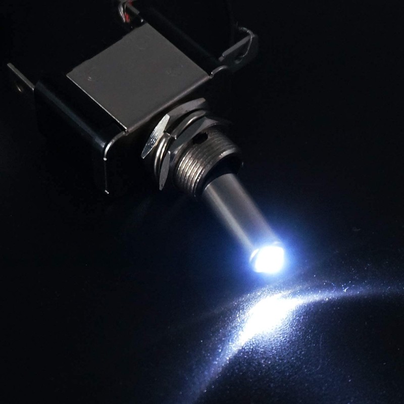 Twidec/3Pcs Rocker Lighted Toggle Switch 12V 20A Heavy Duty Racing