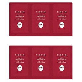 TIRTIR Mask Fit Red Cushion 6 Shade Trial Kit, Medium Deep - 33C 33N 33W 34C 34N 34W