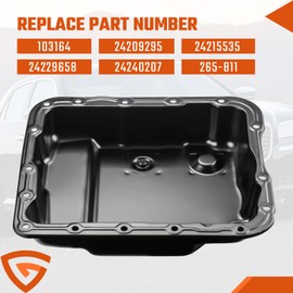 Transmission Oil Pan with Drain Plug & Gasket for 4L60-E 4L65-E Transmission, Fit for Chevy Silverado 1500 1999-2013 Tahoe Express Blazer & Fit for GMC Sierra 2500 Jimmy Safari Replaces# 24229658
