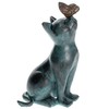 iHeartCats Cat Memorial Figurine with Butterfly - Cat Statue Pet