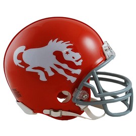 DENVER BRONCOS 1962-65 THROWBACK VSR4 RIDDELL MINI FOOTBALL HELMET