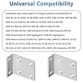 Rack Mount Kit Compatible with Ubiquiti Switch,Rack Ears Mount for Edge Switch Dream Machine UDM-Pro (Silver)