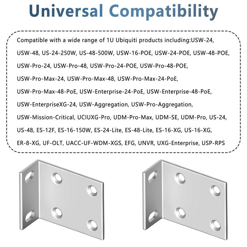 Rack Mount Kit Compatible with Ubiquiti Switch,Rack Ears Mount for