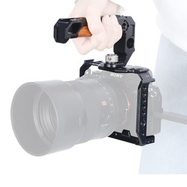 NICEYRIG A7 IV Aluminum Alloy Camera Cage Kit Video Rig with Top Handle for Sony Alpha 7 IV/Alpha 7S III