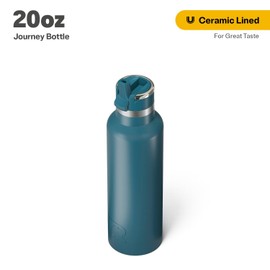 RTIC 20oz Journey Bottle Metal Stainless Steel Vacuum Insulated, BPA Free, Reusable, for Water, Hot and Cold Drinks, Travel, Sports, Camping, Marine