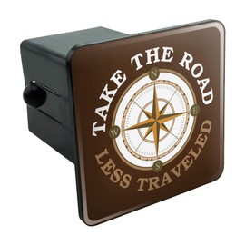 GRAPHICS & MORE Take The Road Less Traveled Compass Tow Trailer Hitch Cover Plug Insert 2"