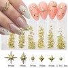 400Pcs Star Nail Charms for Nail Art Gold Nail Rhinestones