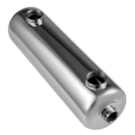 JUOPTGJ Pool Heat Exchanger,Heat Recovery Pool Heater Stainless Steel Shell，200kBtu/h 304 Stainless Steel Same Side Ports 1"+1 1/2" FPT for Swimming Pool Spa Solar Heate