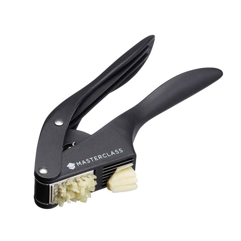 MasterClass Garlic Press and Slicer, Black