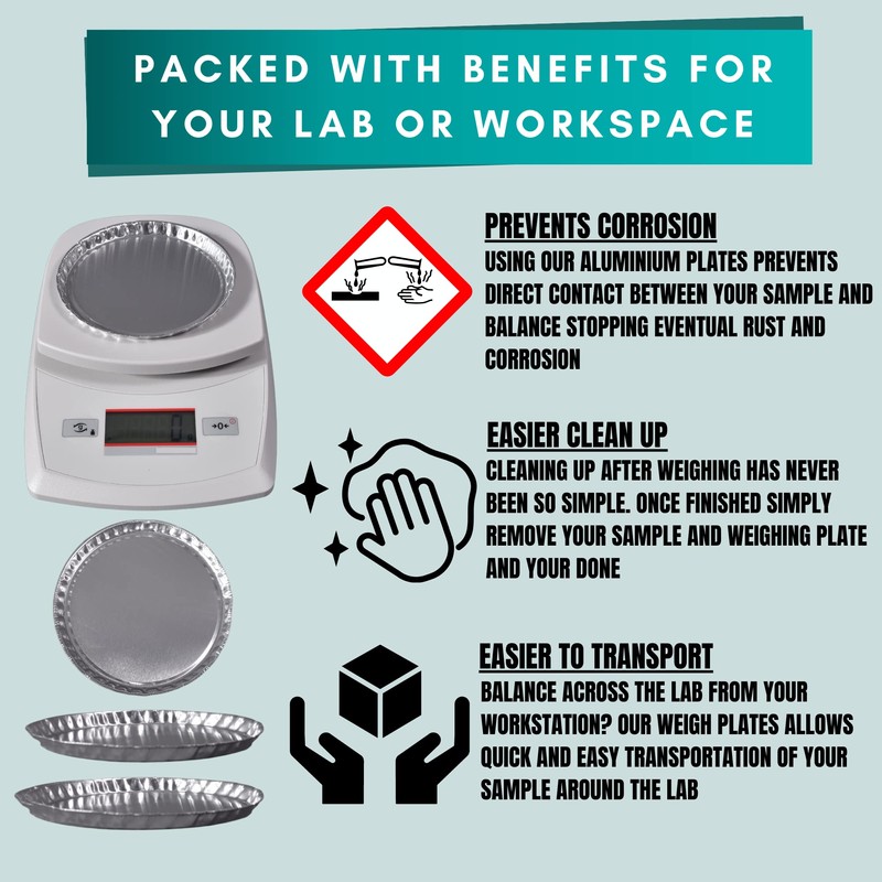 Labsales Aluminium Weighing Boats Plates For Professional And Home Labs