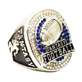 guancrown Fantasy Football Championship Ring 2019 Trophy Prize, size 11, Zinc, White Diamond
