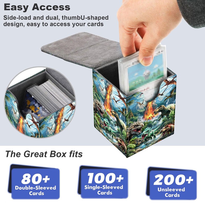 GYSYZJDH Premium MTG Deck Box – Holds 120+ Sleeved Cards,