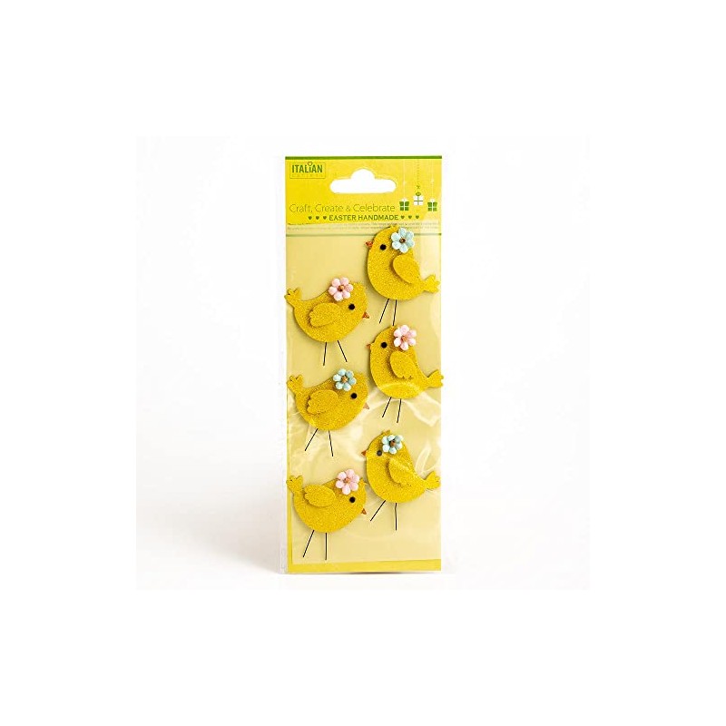 Italian Options - Easter Crafts - Glitter Chicks (6 pcs)
