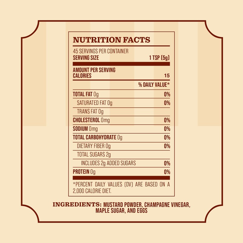 Frost Ridge Maple Farm, Champagne Maple Mustard (8 Ounce)