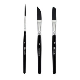 Himmlfel Pinstriping Brush Striping Brushes for Acrylic Watercolour Oil，3 Pcs High Performance Pinstripe Brushes，Professional Artists Script Liner Brush Long Liner Brush Scroll Sword Paint Brush Set
