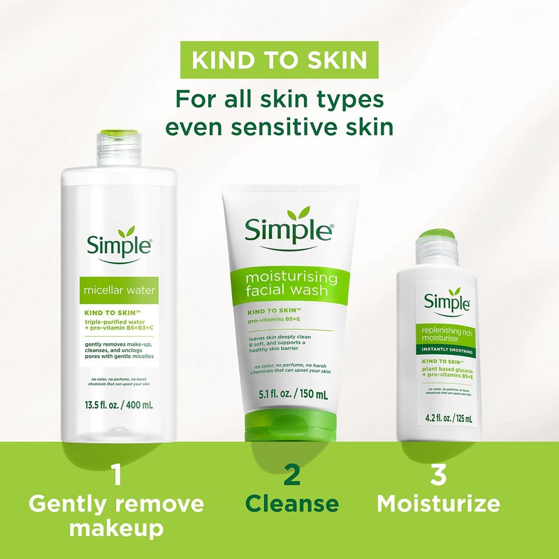 Simple Kind to Skin Facial Wash, Moisturizing 5 oz