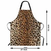 Moslion Leopard Pattern Apron, Adjustable Neck Bib Apron for Men