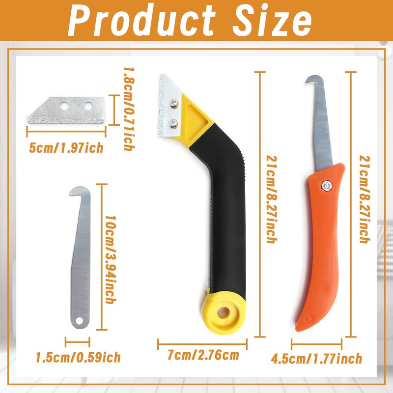 11 Pack Grout Removal Tool Kit, 2 Caulking Removal Tools