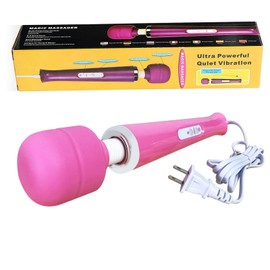 Powerful Big Handheld Electric Body Massager Wand Vibrating, Hand Held Deep Tissue Muscle Massager for Woman Sports Recovery Muscle Massage Tool, Pink
