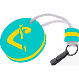 Cressi Unisex Adult Floating Keychain Float Keyring - Turquoise/Yellow, One Size
