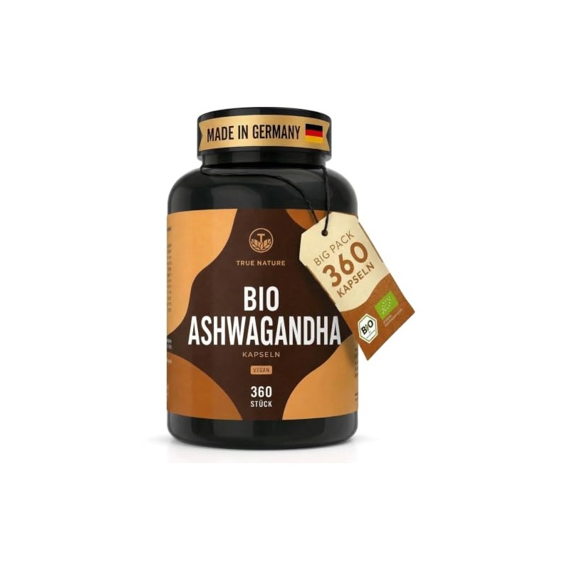 True Nature® Organic Ashwagandha, 360 Capsules, 500 mg