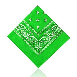Hats of London Plain & Paisley Bandanas (Lime Green)