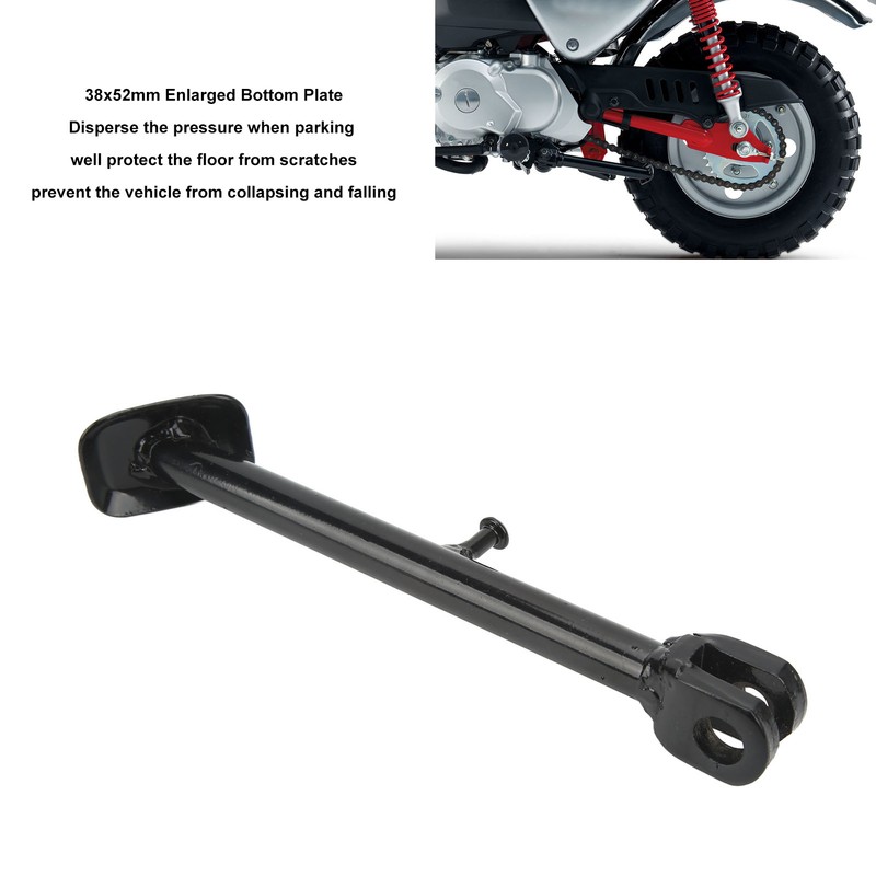 Motorcycle Side Stand Leg Metal Alloy 225mm Long 38x52mm Plate