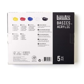 LIQUITEX Basics - Juego de acrílico (5 x 118 ml)