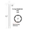 3/4" (19mm) Hollow Socket, 11.5" Length, 1/2" Drive or 1/4"