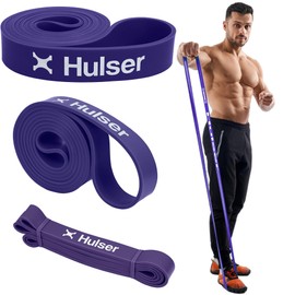Hulser Resistance Band - 16 to 40 kg - 104/208 cm - Fitness Band for Pull Up - Pull-Up Band - Resistance Band for Strength Training, Pilates, Yoga, Flexibility (Purple)