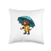 German Shorthaired Pointer Umbrella Dog Funny Raincoat Throw Pillow