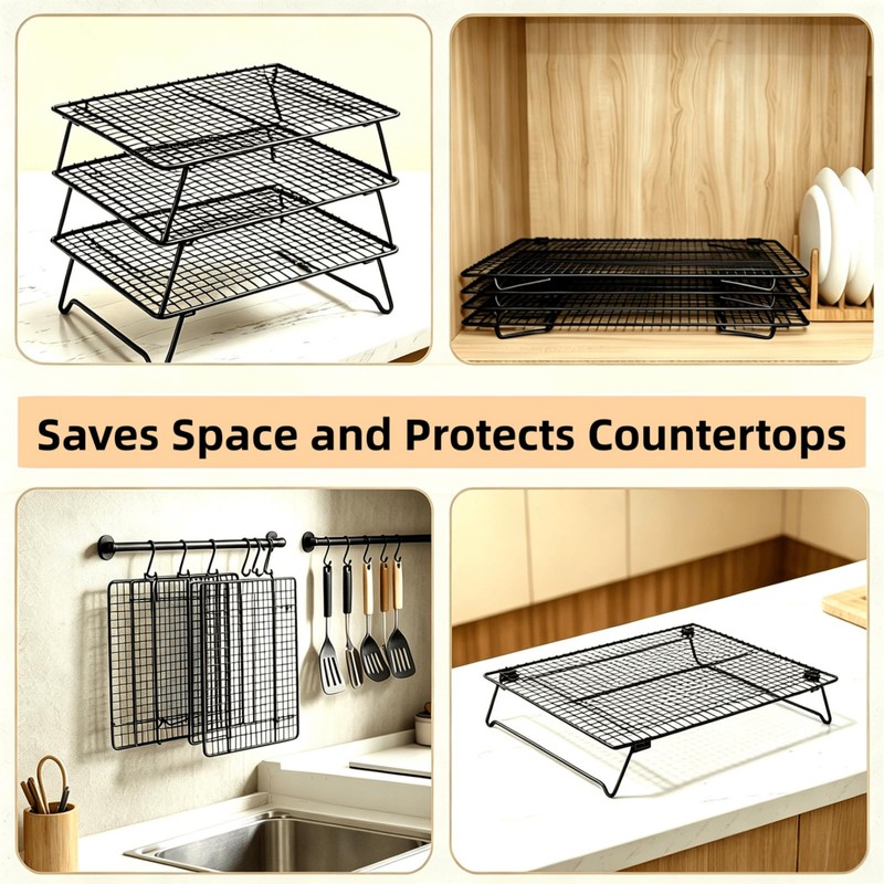 Lanxiu Cooling Racks for Cooking and Baking, 3 Tier Baking