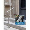 ZALNVEY 1-2 Step Stair Railing, Handrail for Indoor Outdoor Steps,