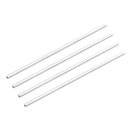 TOP-VIGOR 4Pcs 6063 Aluminum Square Tube, 6mm x 6mm x 1mm Wall Thickness 300mm Length Aluminum Tubing Seamless Straight Pipe Metal Tube for Machinery Frame Construction DIY Projects