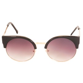 Kiss MOON Women’s Sunglasses – Round Frame with Metal Bridge & Sophisticated Style – UV400 Lenses for Full Protection – Perfect for Elegant & Casual Chic Looks