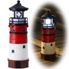 WDLFCGC Solar Powered Lighthouse - 12" Tall Solar Lighthouse with