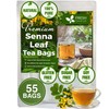 FRESHDRINKUS FreshDrinkUS, Premium 55 Senna Leaf Tea Bags, 100% Natural