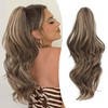 FINE PLUS Ponytail Extension, 20inch Claw Clip in Ponytail Hair