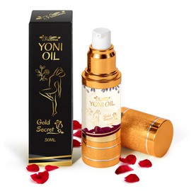 Fivona pH Balanced Yoni Oil Gold Secret for Soothing Feminine Care - Natural Blend of Essential Oils - Moisturizing Herbal Oil Blend for Odor Control, Detox and pH Balance