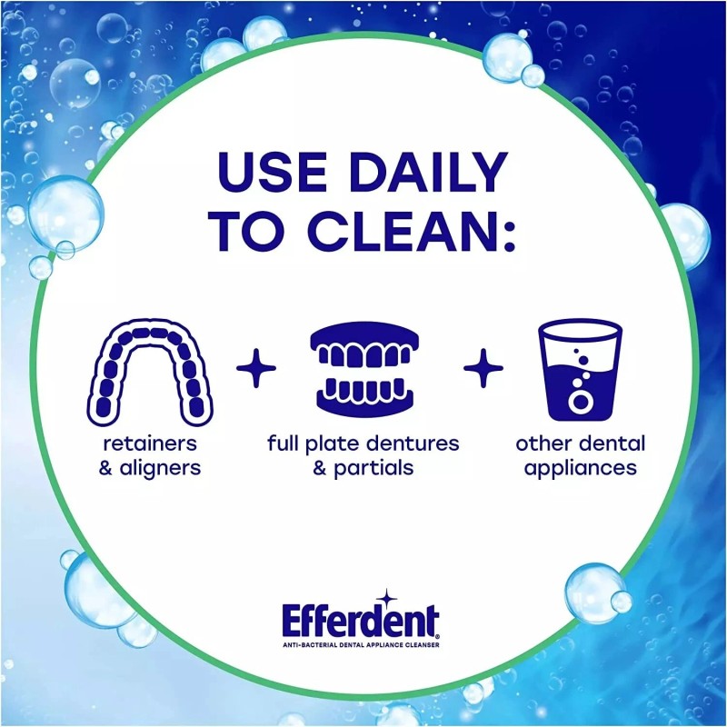 NEW Efferdent Retainer & Denture Cleaner Tablets Minty and Fresh
