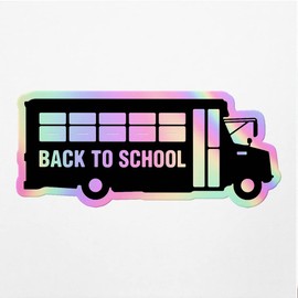 Holographic Decal Stickers of School Bus Premium Waterproof Vinyl Decal Stickers for Laptop Phone Accessory Helmet Car Window Mug Tuber Cup Door Wall Decoration ANDVER3d86020HO