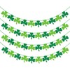 St Patricks Day Decorations - 4PCS Shamrock Garland Banner for